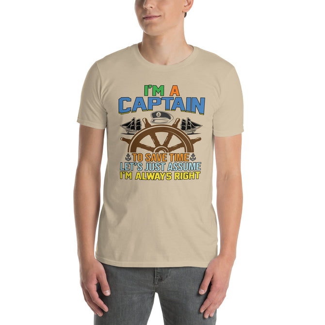 Unisex Adult Softstyle® Essentials T-Shirt | Gildan 64000 - Boating - I'm A Captain