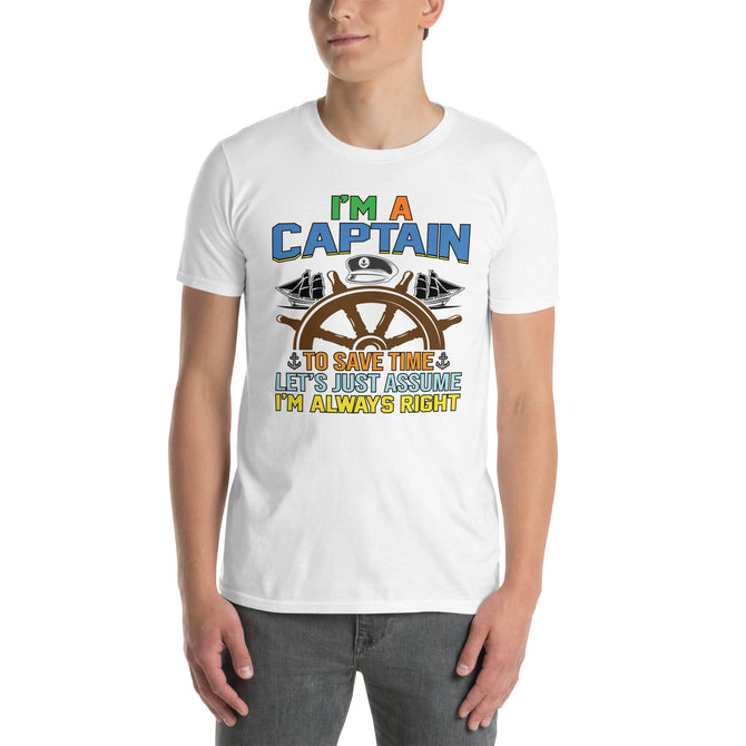 Unisex Adult Softstyle® Essentials T-Shirt | Gildan 64000 - Boating - I'm A Captain