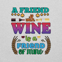 Unisex Adult Heavy Blend™ Hoodie | Gildan 18500 - Drinking - A Friend With Wine