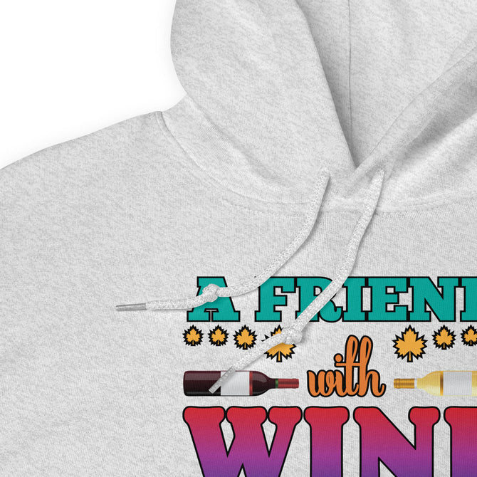 Unisex Adult Heavy Blend™ Hoodie | Gildan 18500 - Drinking - A Friend With Wine