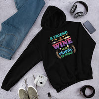 Unisex Adult Heavy Blend™ Hoodie | Gildan 18500 - Drinking - A Friend With Wine
