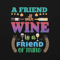 Unisex Adult Heavy Blend™ Hoodie | Gildan 18500 - Drinking - A Friend With Wine