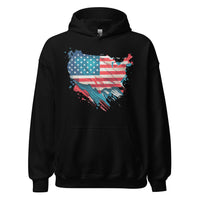 Unisex Adult Heavy Blend™ Hoodie | Gildan 18500 - USA - Abstract Country Flag 1