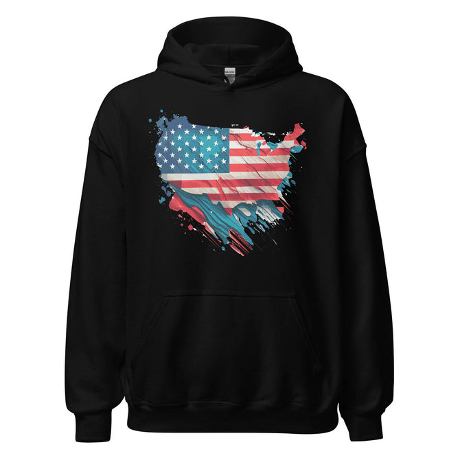 Unisex Adult Heavy Blend™ Hoodie | Gildan 18500 - USA - Abstract Country Flag 1