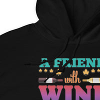Unisex Adult Heavy Blend™ Hoodie | Gildan 18500 - Drinking - A Friend With Wine