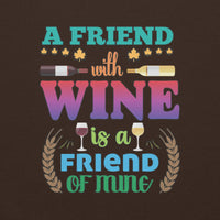 Unisex Adult Heavy Blend™ Hoodie | Gildan 18500 - Drinking - A Friend With Wine