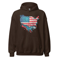 Unisex Adult Heavy Blend™ Hoodie | Gildan 18500 - USA - Abstract Country Flag 1