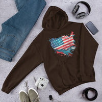 Unisex Adult Heavy Blend™ Hoodie | Gildan 18500 - USA - Abstract Country Flag 1