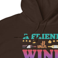Unisex Adult Heavy Blend™ Hoodie | Gildan 18500 - Drinking - A Friend With Wine