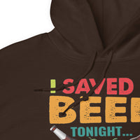 Unisex Adult Heavy Blend™ Hoodie | Gildan 18500 - Drinking - I Saved a Beer Tonight