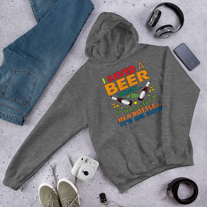 Unisex Adult Heavy Blend™ Hoodie | Gildan 18500 - Drinking - I Saved a Beer Tonight