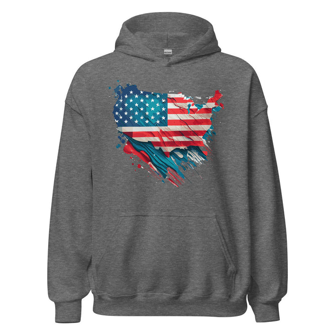 Unisex Adult Heavy Blend™ Hoodie | Gildan 18500 - USA - Abstract Country Flag 1