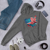 Unisex Adult Heavy Blend™ Hoodie | Gildan 18500 - USA - Abstract Country Flag 1