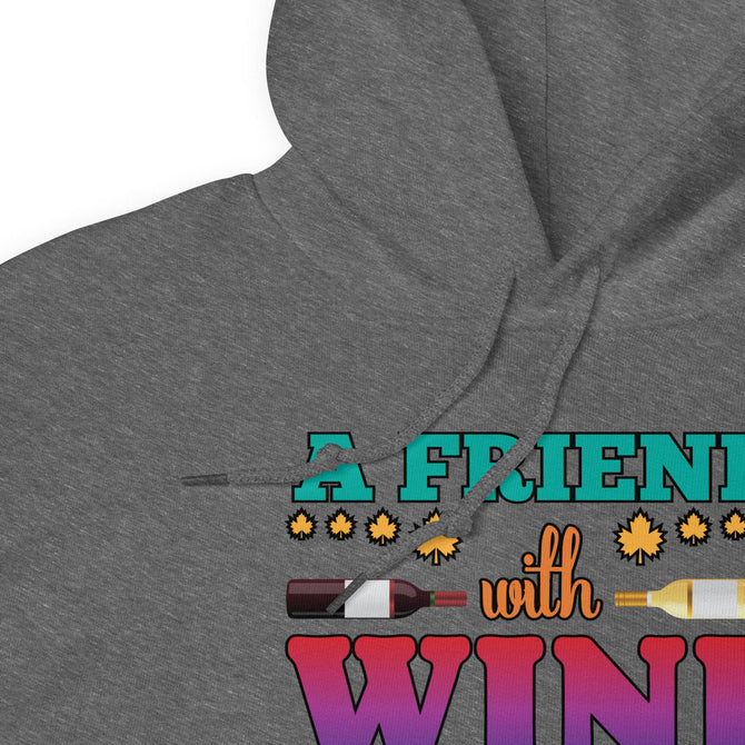 Unisex Adult Heavy Blend™ Hoodie | Gildan 18500 - Drinking - A Friend With Wine