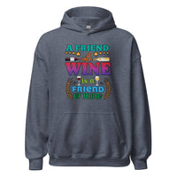 Unisex Adult Heavy Blend™ Hoodie | Gildan 18500 - Drinking - A Friend With Wine