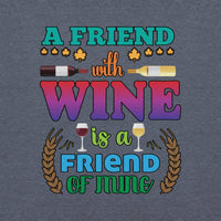 Unisex Adult Heavy Blend™ Hoodie | Gildan 18500 - Drinking - A Friend With Wine