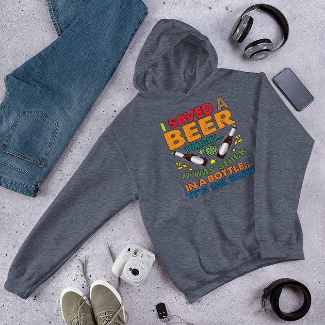 Unisex Adult Heavy Blend™ Hoodie | Gildan 18500 - Drinking - I Saved a Beer Tonight