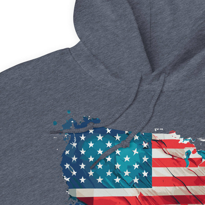 Unisex Adult Heavy Blend™ Hoodie | Gildan 18500 - USA - Abstract Country Flag 1