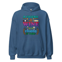 Unisex Adult Heavy Blend™ Hoodie | Gildan 18500 - Drinking - A Friend With Wine