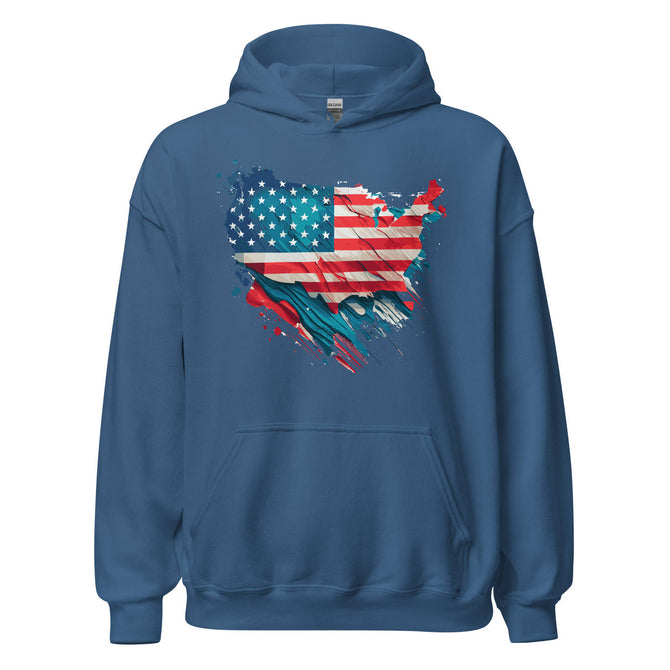 Unisex Adult Heavy Blend™ Hoodie | Gildan 18500 - USA - Abstract Country Flag 1