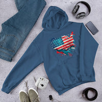 Unisex Adult Heavy Blend™ Hoodie | Gildan 18500 - USA - Abstract Country Flag 1