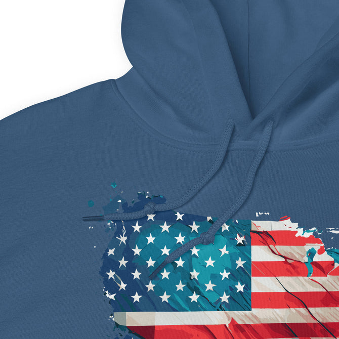 Unisex Adult Heavy Blend™ Hoodie | Gildan 18500 - USA - Abstract Country Flag 1