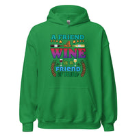 Unisex Adult Heavy Blend™ Hoodie | Gildan 18500 - Drinking - A Friend With Wine