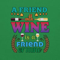 Unisex Adult Heavy Blend™ Hoodie | Gildan 18500 - Drinking - A Friend With Wine