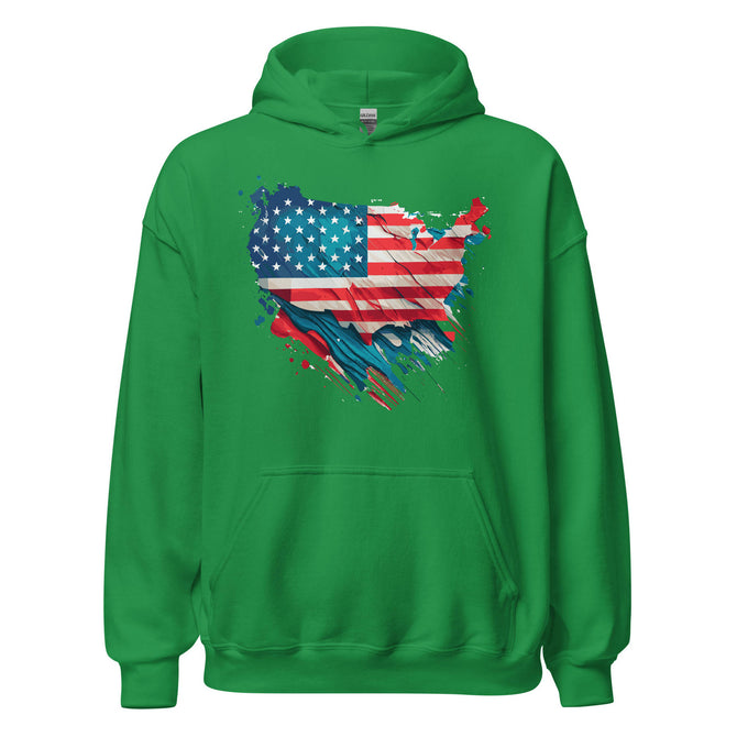 Unisex Adult Heavy Blend™ Hoodie | Gildan 18500 - USA - Abstract Country Flag 1