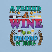 Unisex Adult Heavy Blend™ Hoodie | Gildan 18500 - Drinking - A Friend With Wine
