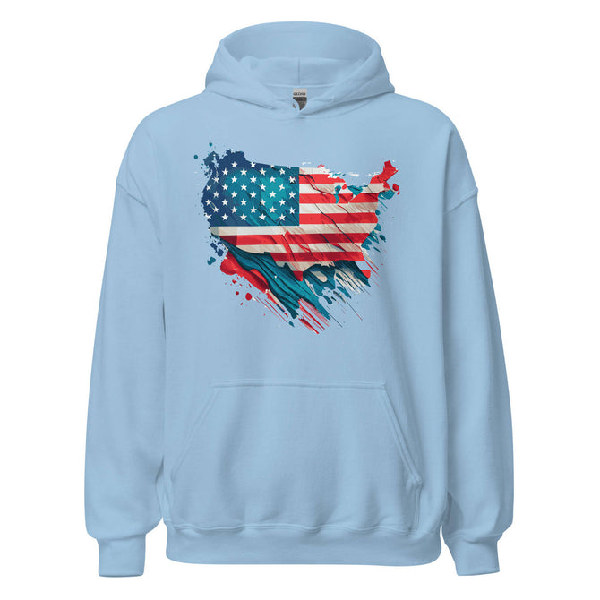 Unisex Adult Heavy Blend™ Hoodie | Gildan 18500 - USA - Abstract Country Flag 1