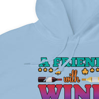 Unisex Adult Heavy Blend™ Hoodie | Gildan 18500 - Drinking - A Friend With Wine