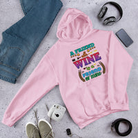 Unisex Adult Heavy Blend™ Hoodie | Gildan 18500 - Drinking - A Friend With Wine