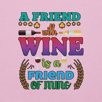 Unisex Adult Heavy Blend™ Hoodie | Gildan 18500 - Drinking - A Friend With Wine