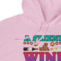 Unisex Adult Heavy Blend™ Hoodie | Gildan 18500 - Drinking - A Friend With Wine