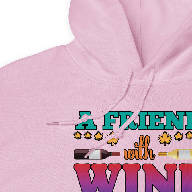 Unisex Adult Heavy Blend™ Hoodie | Gildan 18500 - Drinking - A Friend With Wine