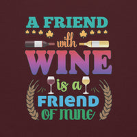 Unisex Adult Heavy Blend™ Hoodie | Gildan 18500 - Drinking - A Friend With Wine