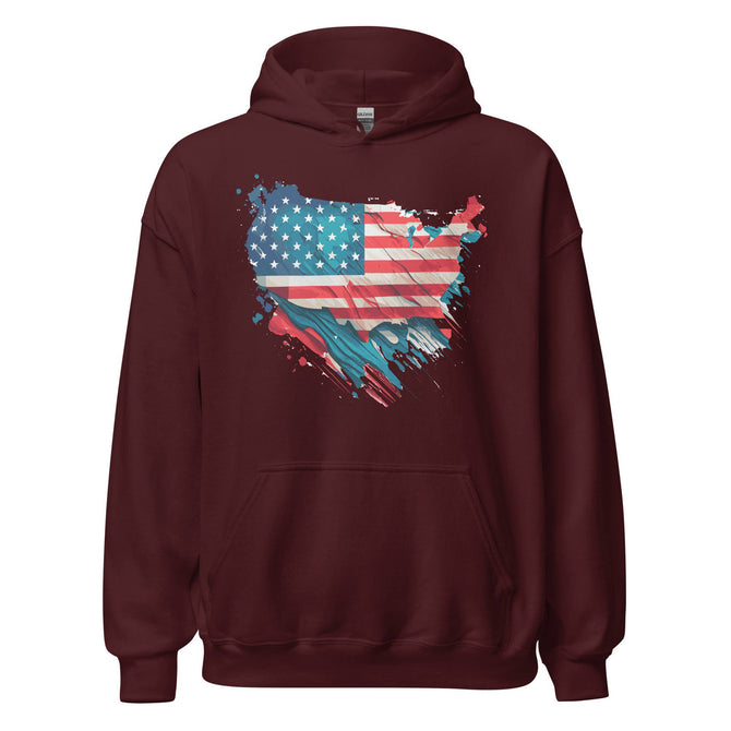 Unisex Adult Heavy Blend™ Hoodie | Gildan 18500 - USA - Abstract Country Flag 1