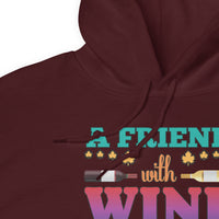 Unisex Adult Heavy Blend™ Hoodie | Gildan 18500 - Drinking - A Friend With Wine