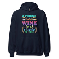 Unisex Adult Heavy Blend™ Hoodie | Gildan 18500 - Drinking - A Friend With Wine
