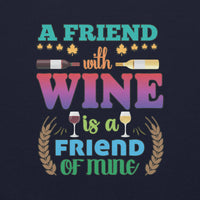 Unisex Adult Heavy Blend™ Hoodie | Gildan 18500 - Drinking - A Friend With Wine