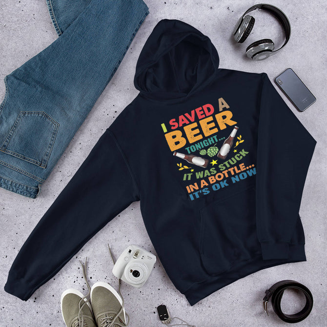 Unisex Adult Heavy Blend™ Hoodie | Gildan 18500 - Drinking - I Saved a Beer Tonight