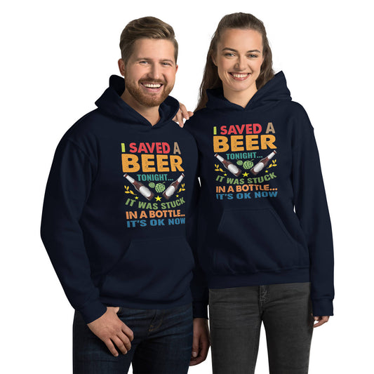 Unisex Adult Heavy Blend™ Hoodie | Gildan 18500 - Drinking - I Saved a Beer Tonight