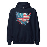 Unisex Adult Heavy Blend™ Hoodie | Gildan 18500 - USA - Abstract Country Flag 1