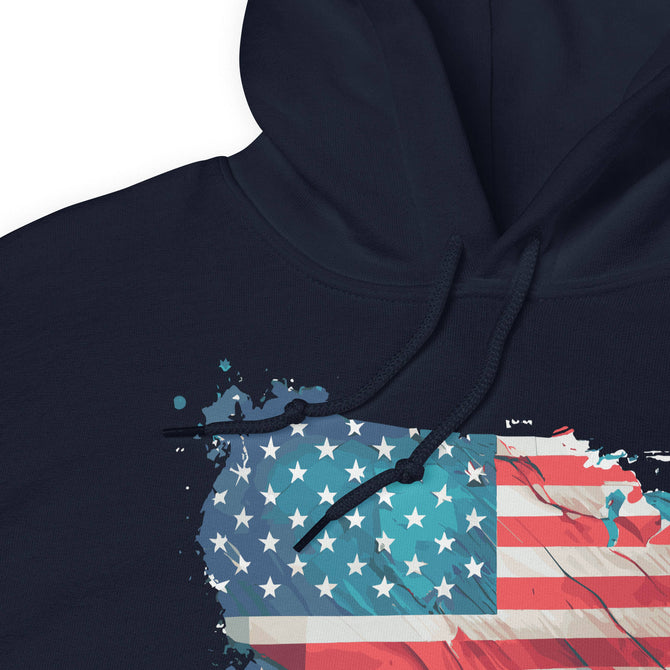 Unisex Adult Heavy Blend™ Hoodie | Gildan 18500 - USA - Abstract Country Flag 1