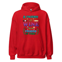 Unisex Adult Heavy Blend™ Hoodie | Gildan 18500 - Drinking - A Friend With Wine
