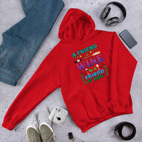 Unisex Adult Heavy Blend™ Hoodie | Gildan 18500 - Drinking - A Friend With Wine