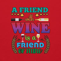 Unisex Adult Heavy Blend™ Hoodie | Gildan 18500 - Drinking - A Friend With Wine
