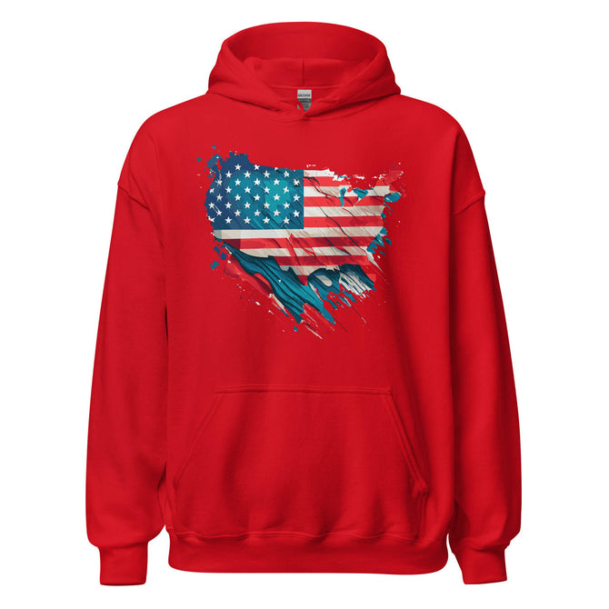 Unisex Adult Heavy Blend™ Hoodie | Gildan 18500 - USA - Abstract Country Flag 1