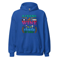 Unisex Adult Heavy Blend™ Hoodie | Gildan 18500 - Drinking - A Friend With Wine